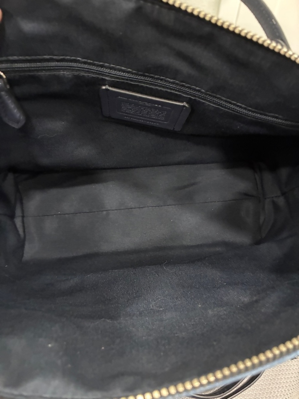 Coach Blue Denim and Navy Leather Shoulder Bag with Removable Strap - Picture 8 of 11